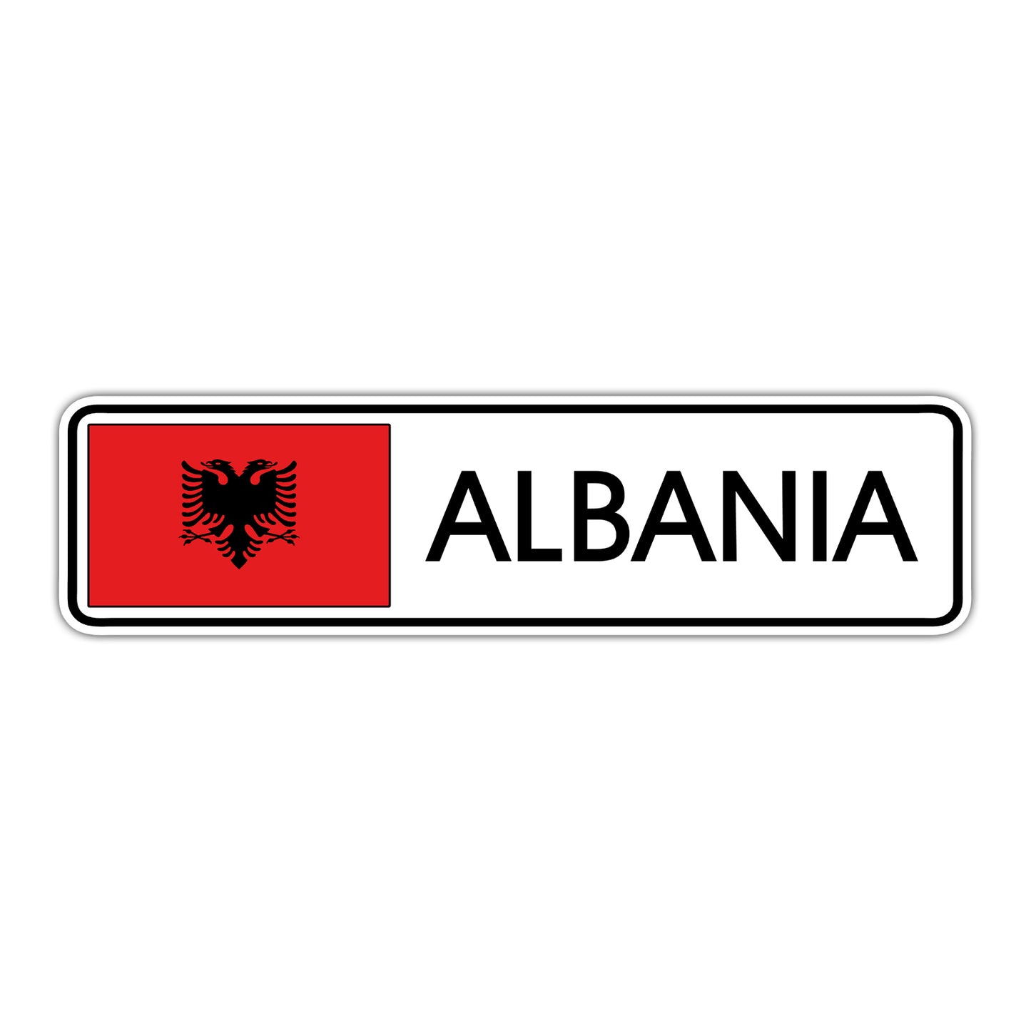 Albania Country Flag Aluminum Metal Sign