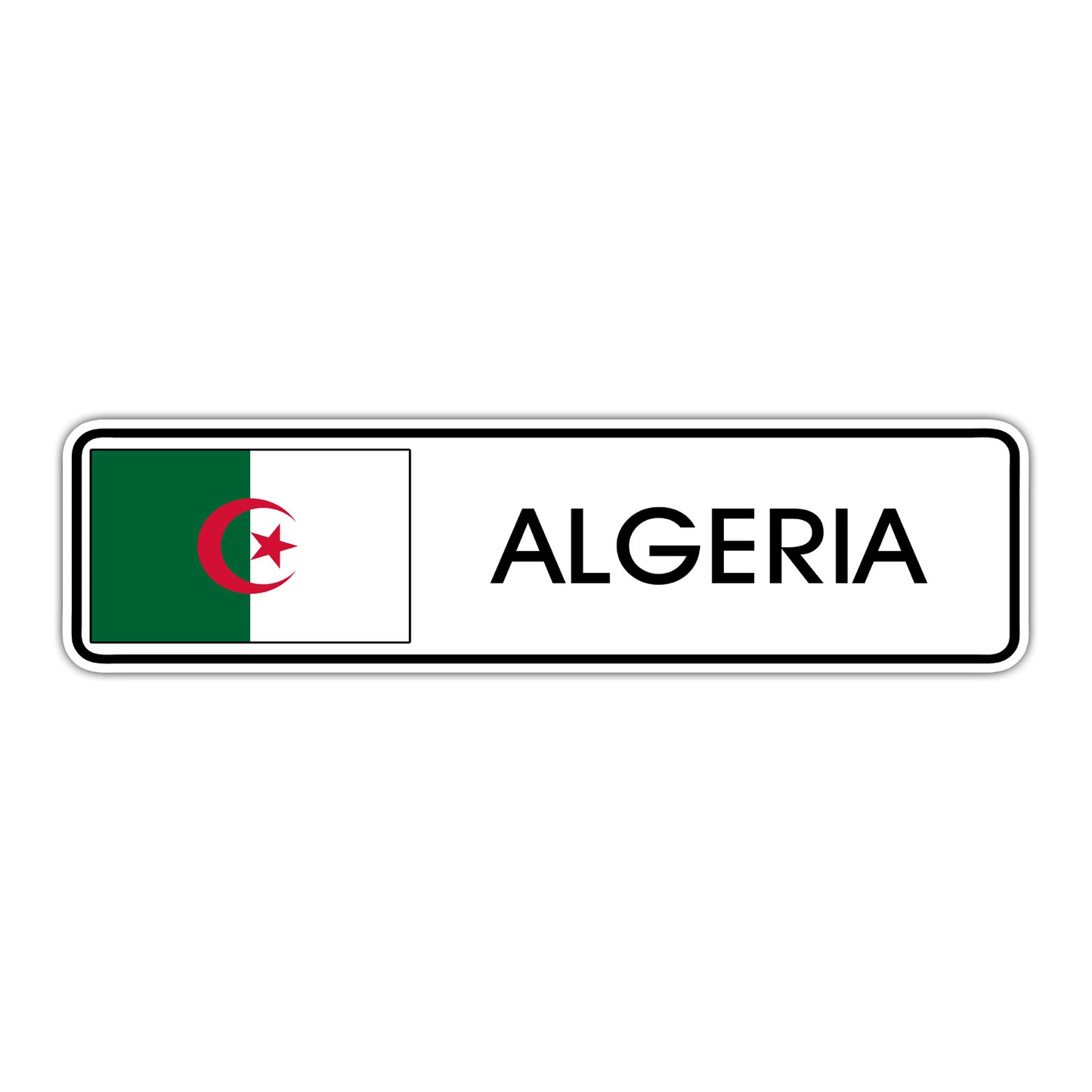 Algeria Country Flag Aluminum Metal Sign