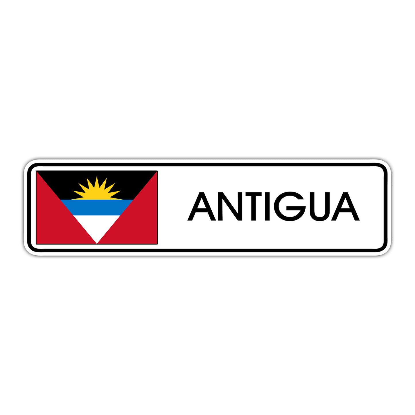 Antigua Country Flag Aluminum Metal Sign