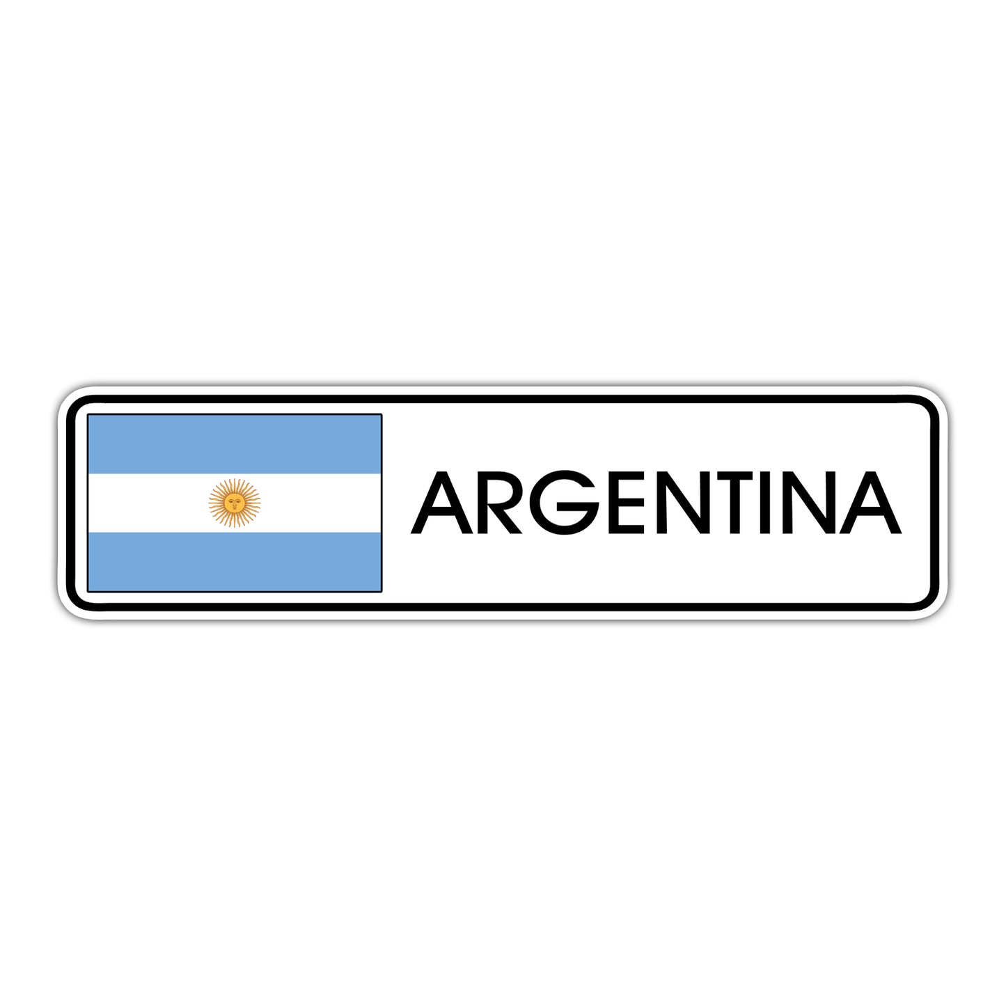 Argentina Country Flag Aluminum Metal Sign