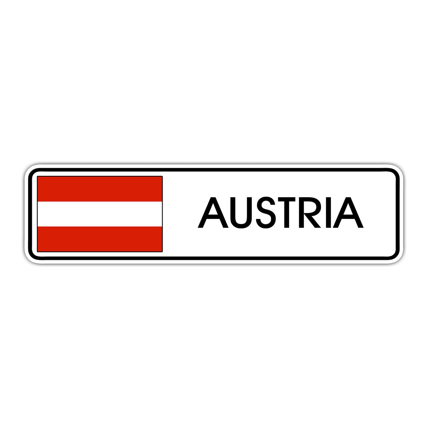 Austria Country Flag Aluminum Metal Sign