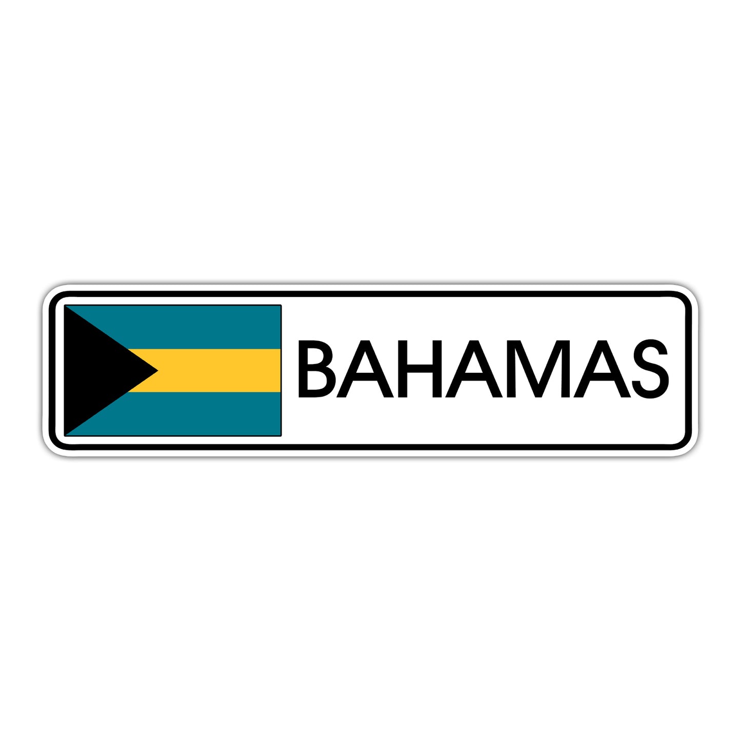 Bahamas Country Flag Aluminum Metal Sign
