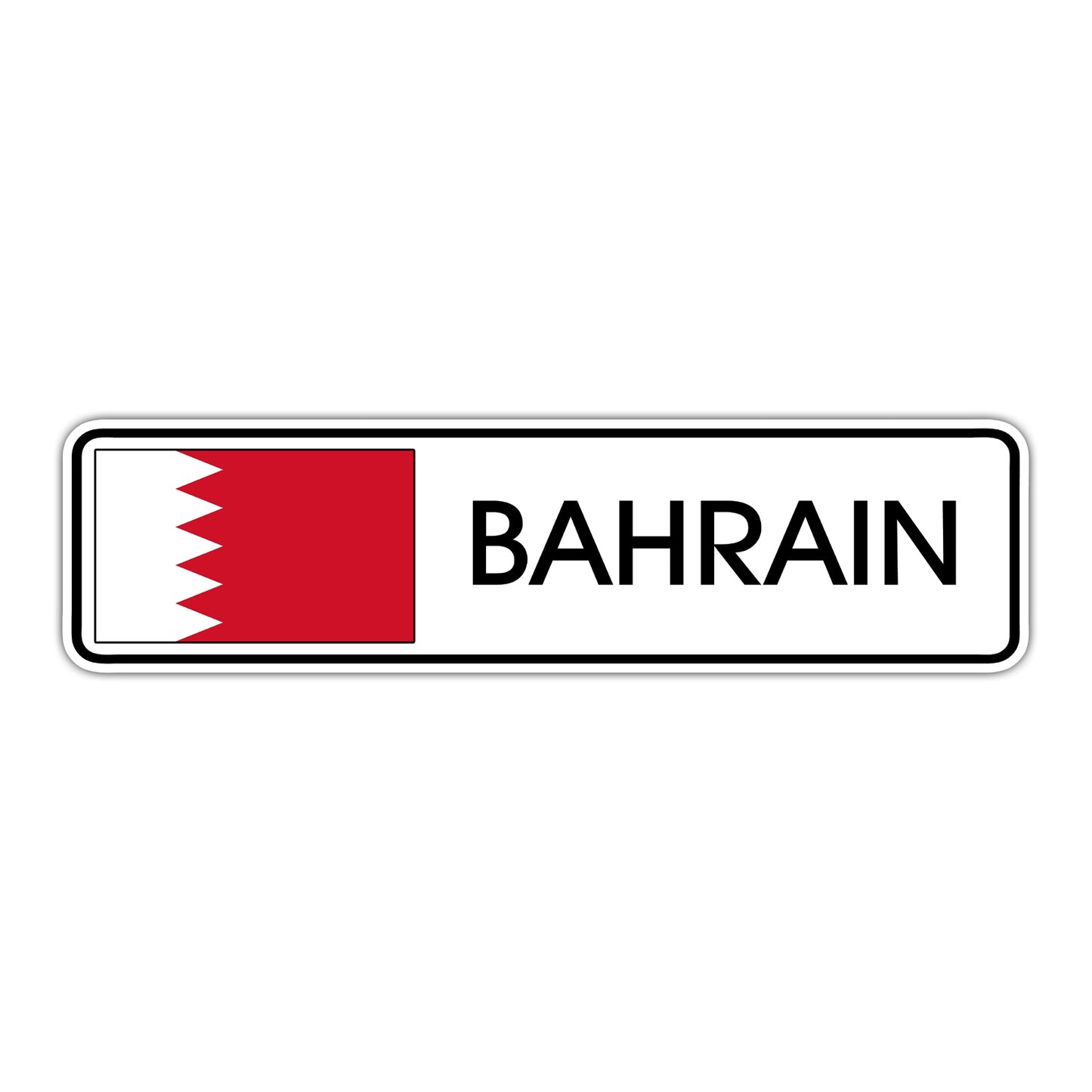 Bahrain Country Flag Aluminum Metal Plate Sign