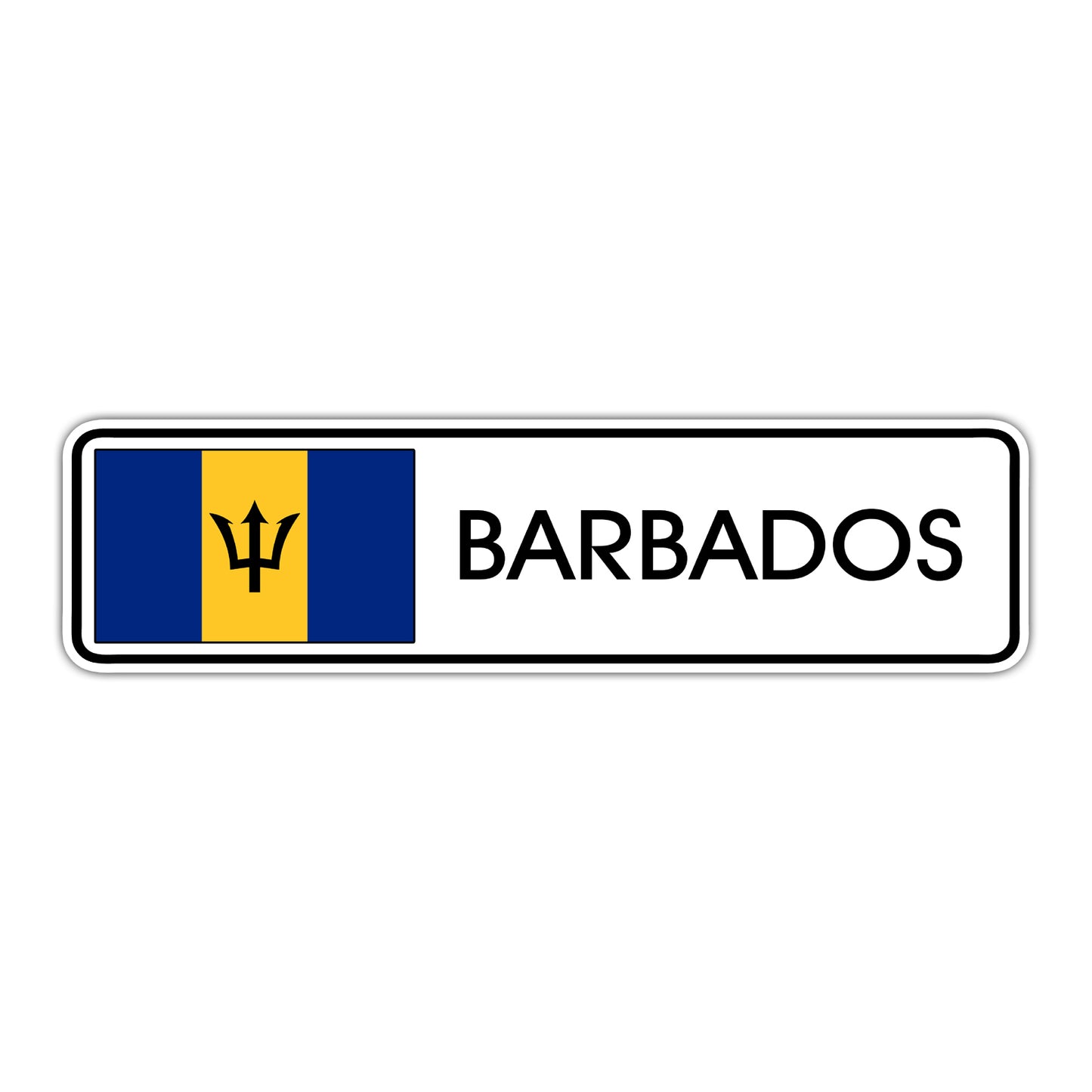 Barbados Country Flag Aluminum Metal Sign