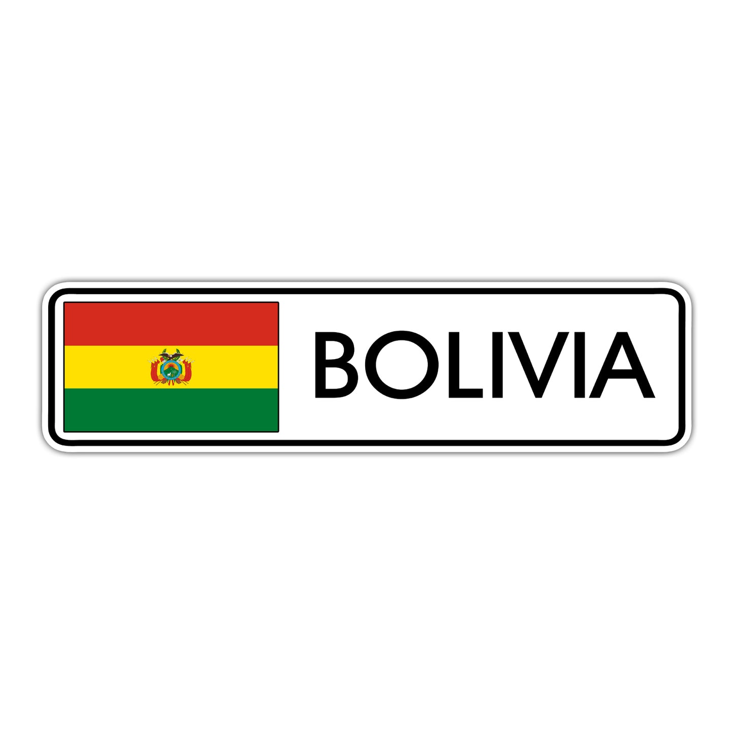 Bolivia Country Flag Aluminum Metal Sign
