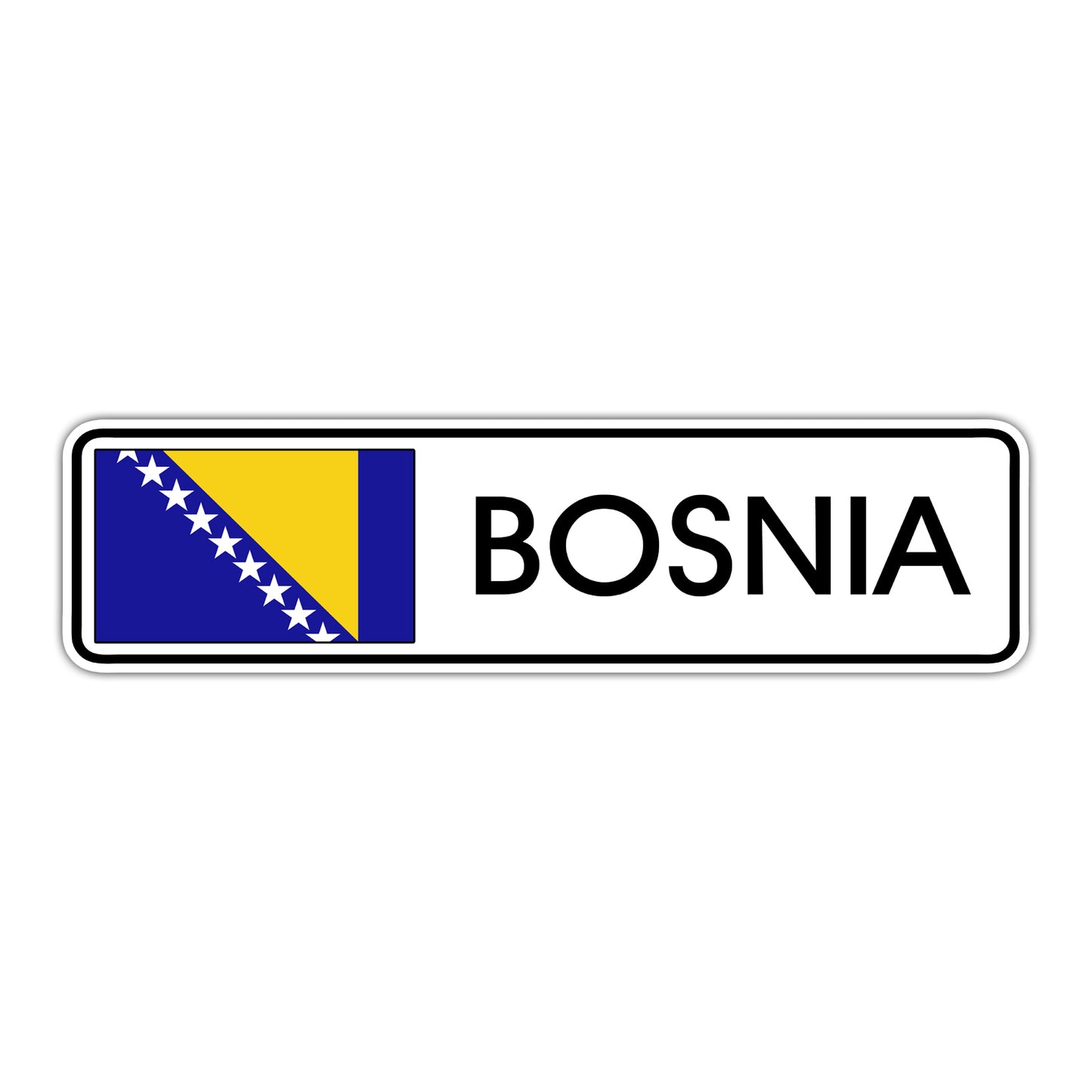 Bosnia Country Flag Aluminum Metal Sign