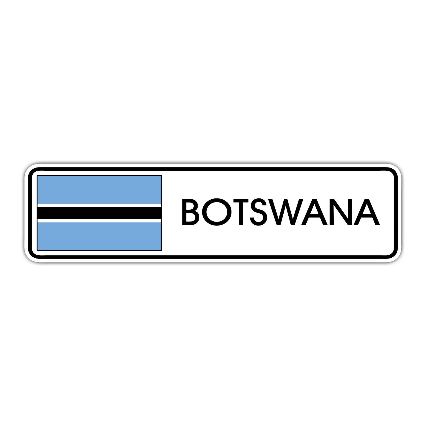 Botswana Country Flag Aluminum Metal Sign