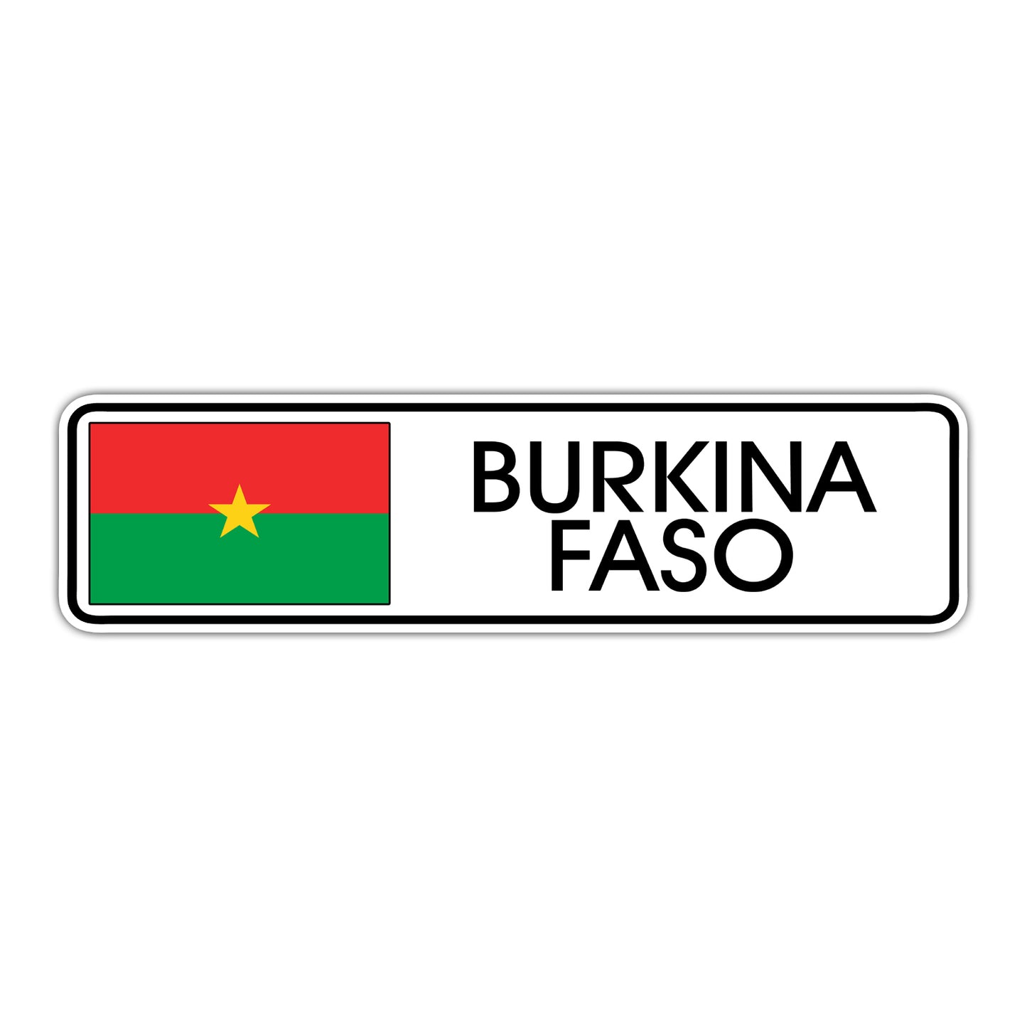 Burkina Faso Country Flag Aluminum Metal Sign