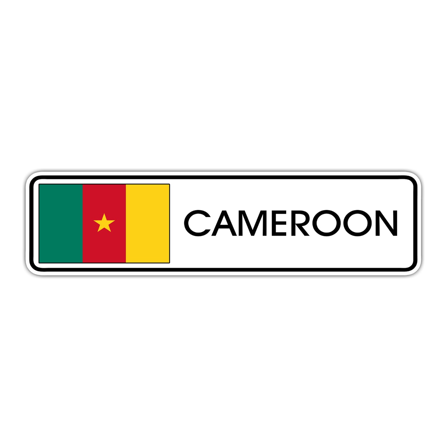 Cameroon Country Flag Aluminum Metal Sign