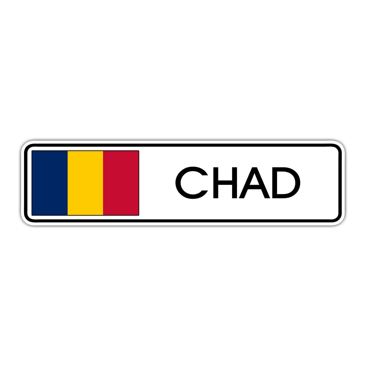 Chad Country Flag Aluminum Metal Sign