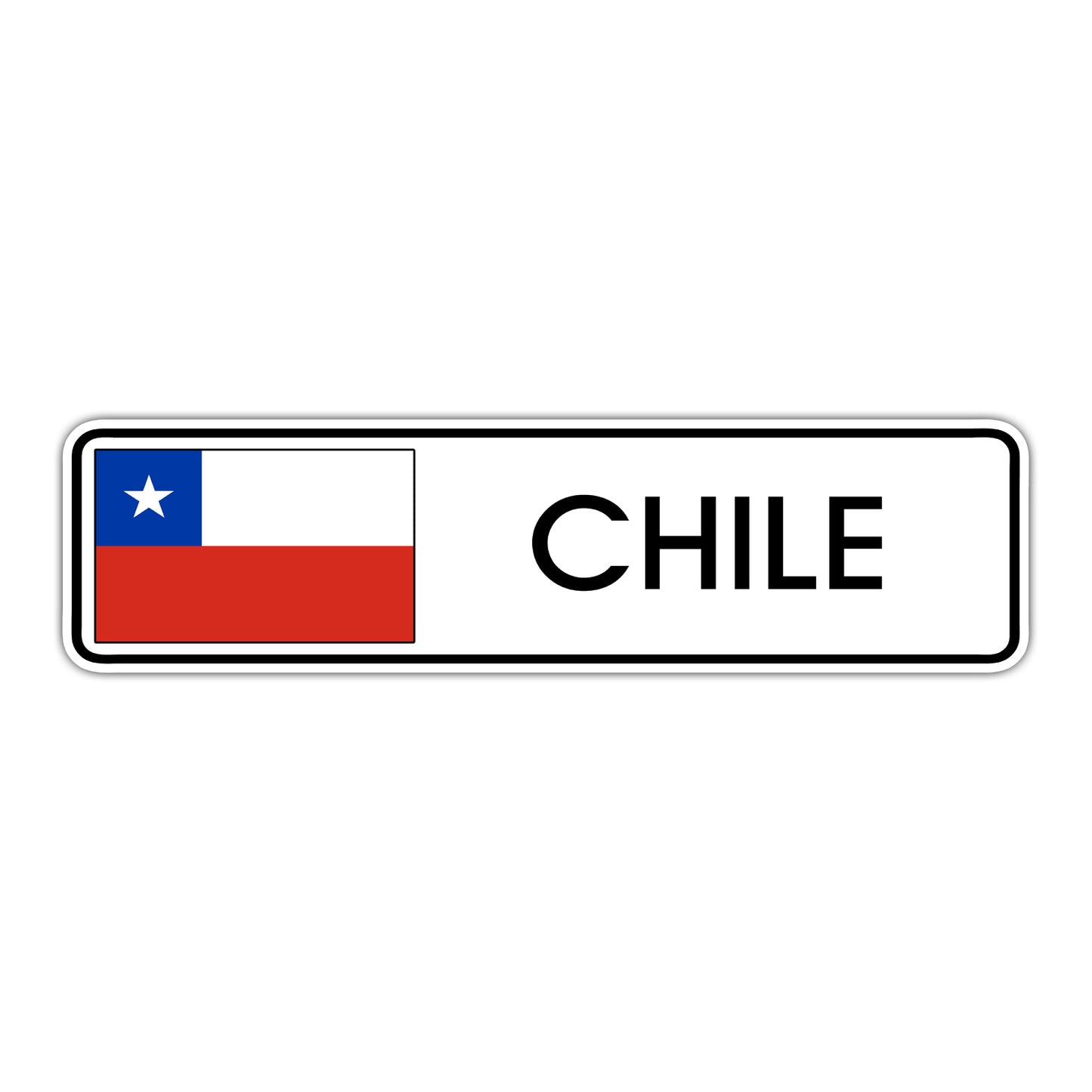 Chile Country Flag Aluminum Metal Sign
