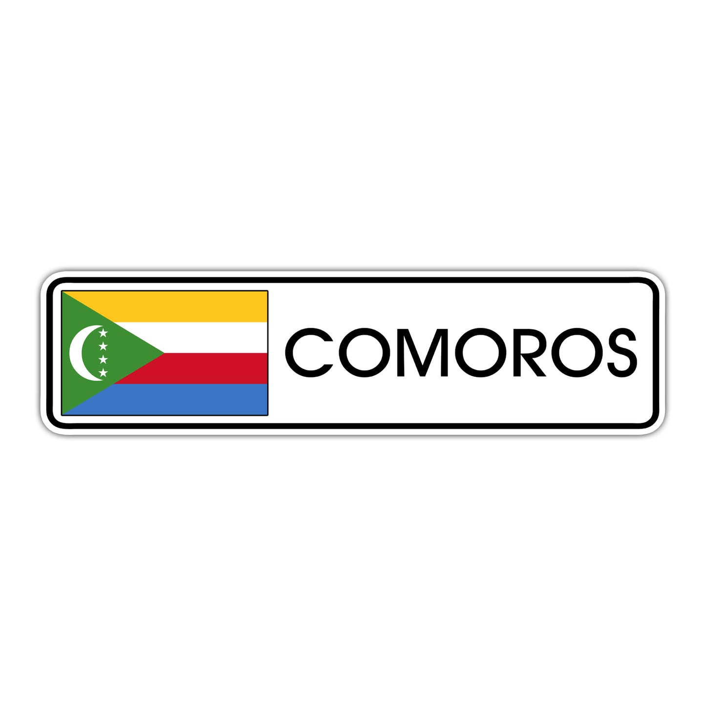 Comoros Country Flag Aluminum Metal Sign