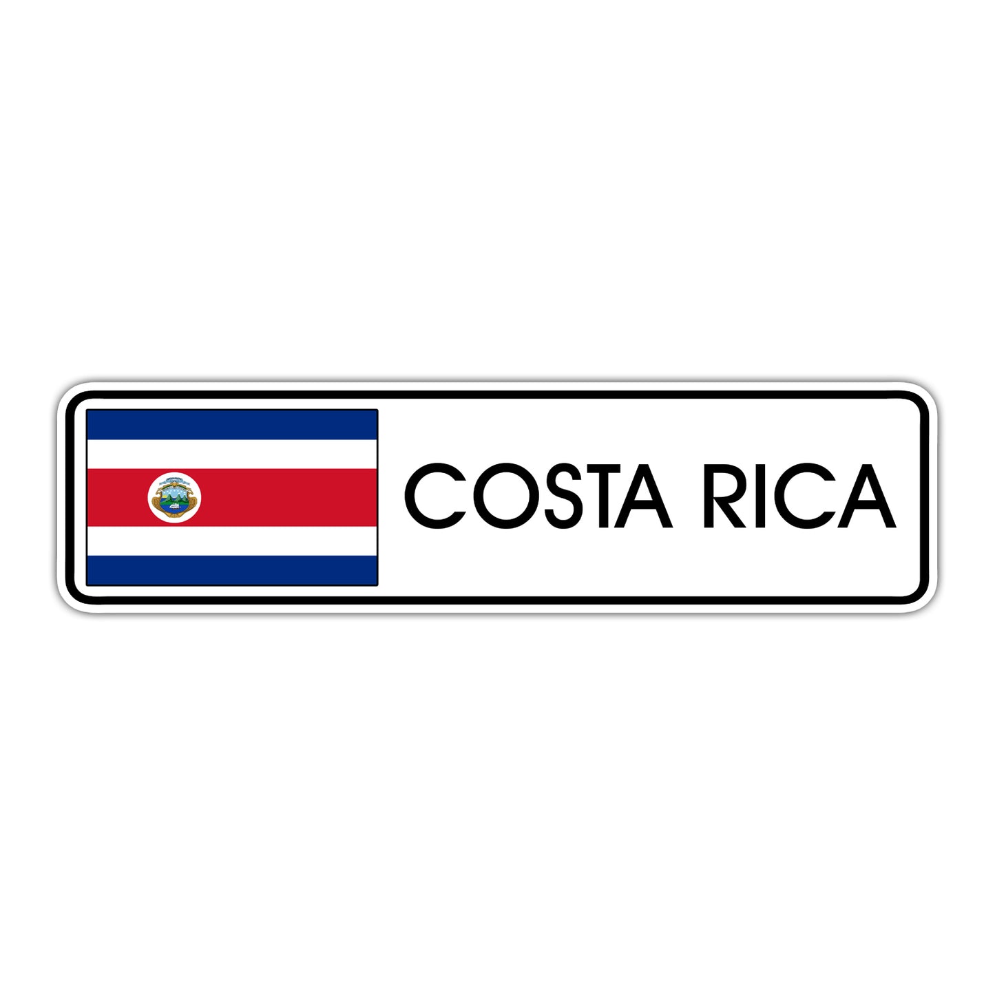 Costa Rica Country Flag Aluminum Metal Sign