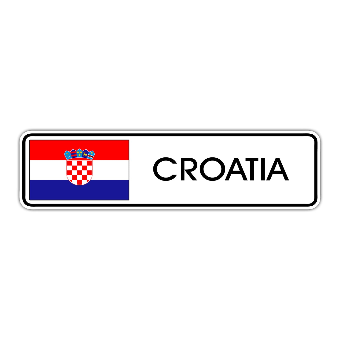 Croatia Country Flag Aluminum Metal Sign