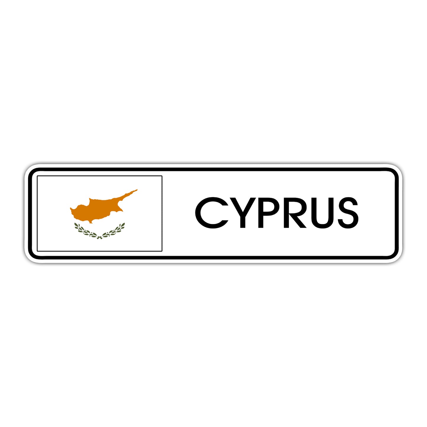 Cyprus Country Flag Aluminum Metal Sign