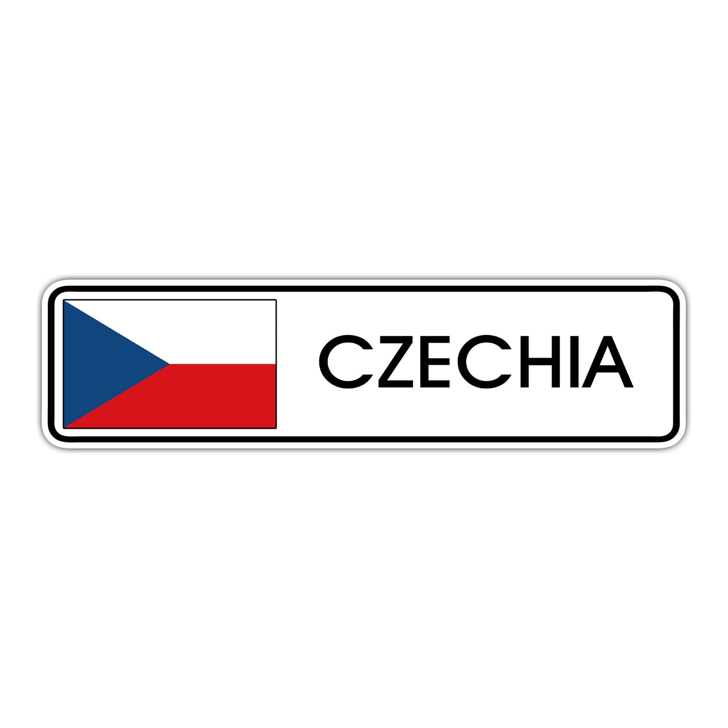 Czechia Country Flag Aluminum Metal Sign