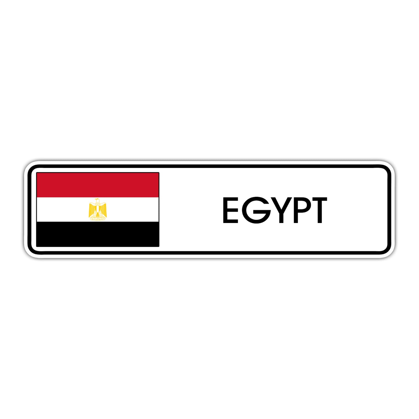 Egypt Country Flag Aluminum Metal Sign