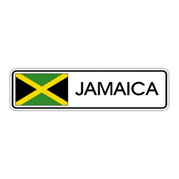 Jamaica Country Flag Aluminum Street Sign Sign Fever