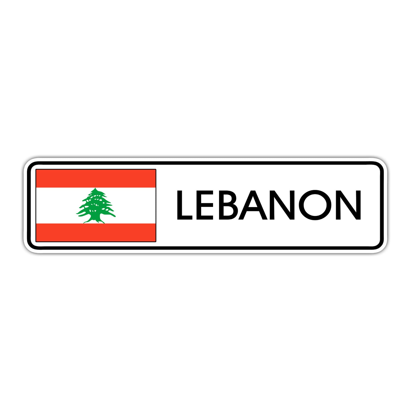 Lebanon Country Flag Aluminum Metal Sign