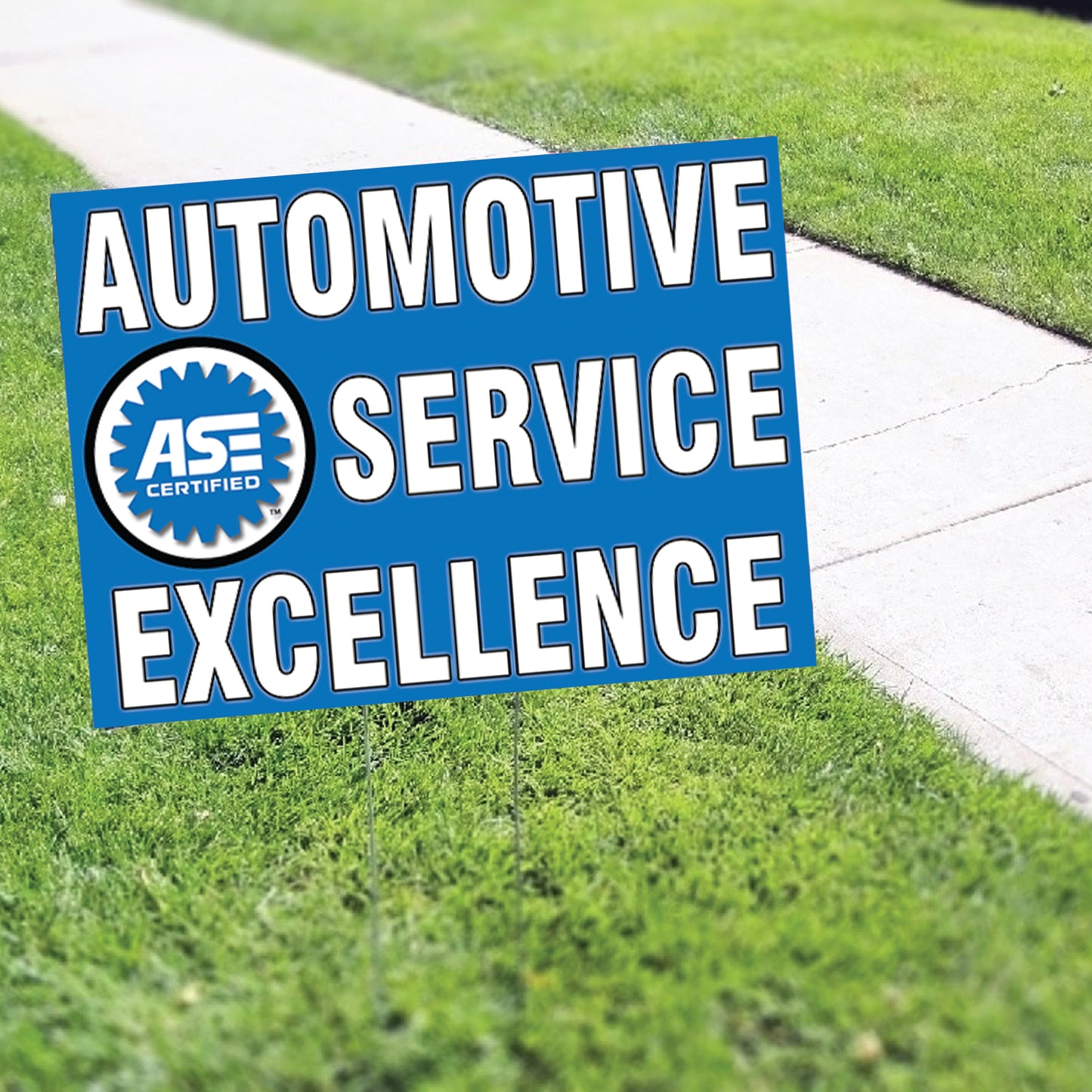 Automotive service Excellence Coroplast Yard Sign