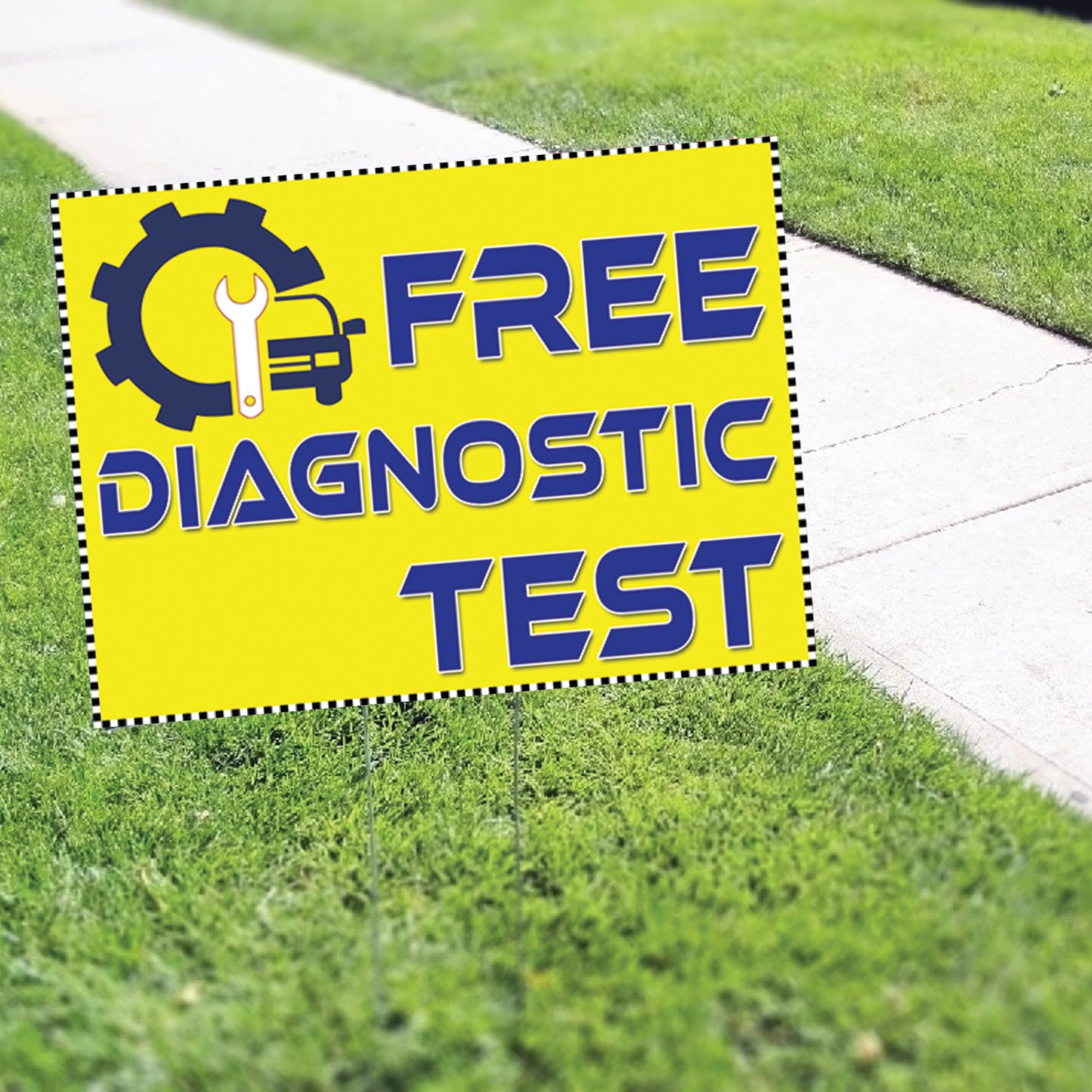 Free Diagnostics Test Coroplast Yard Sign