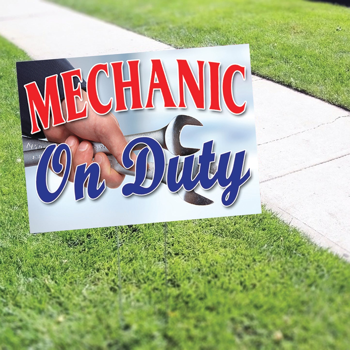 Mechanic On Duty Coroplast Yard Sign