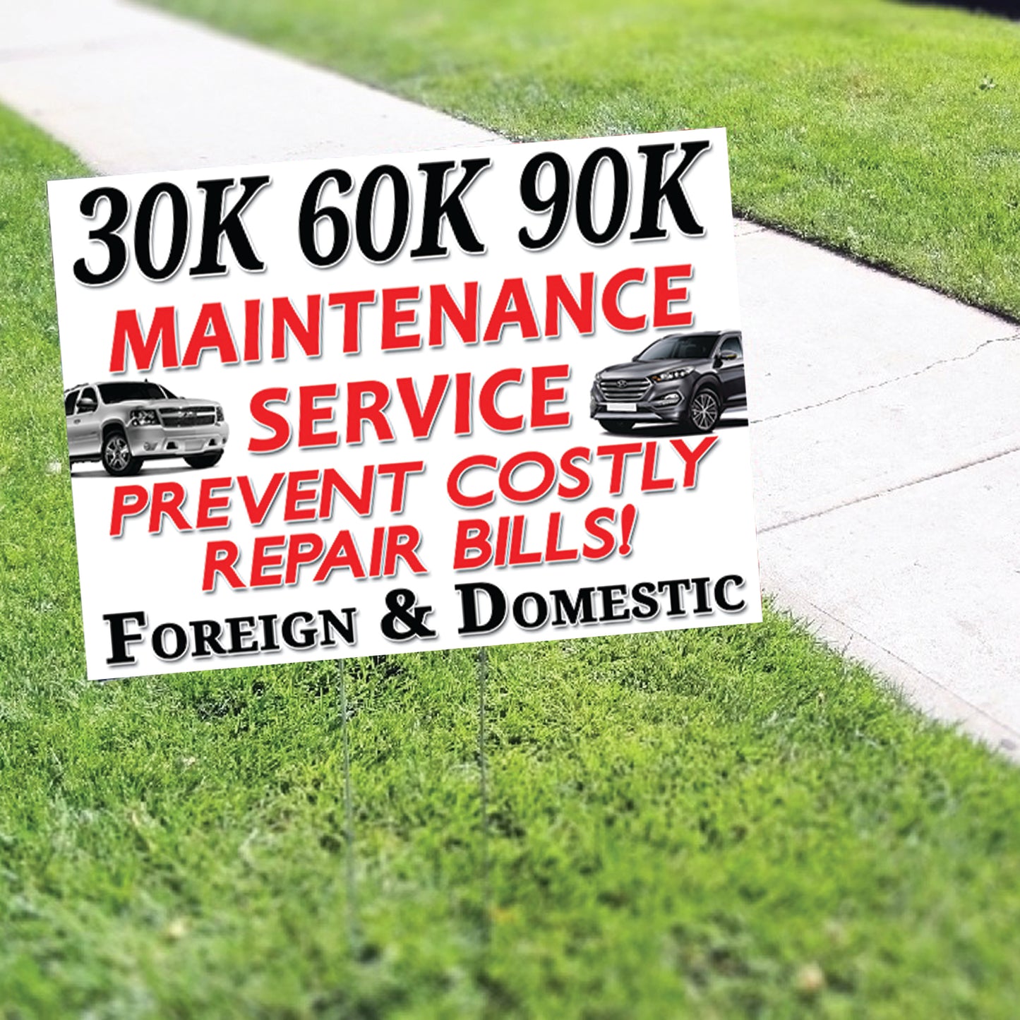 Maintenance Service Prevent Costly Repair Bills Coroplast Yard Sign