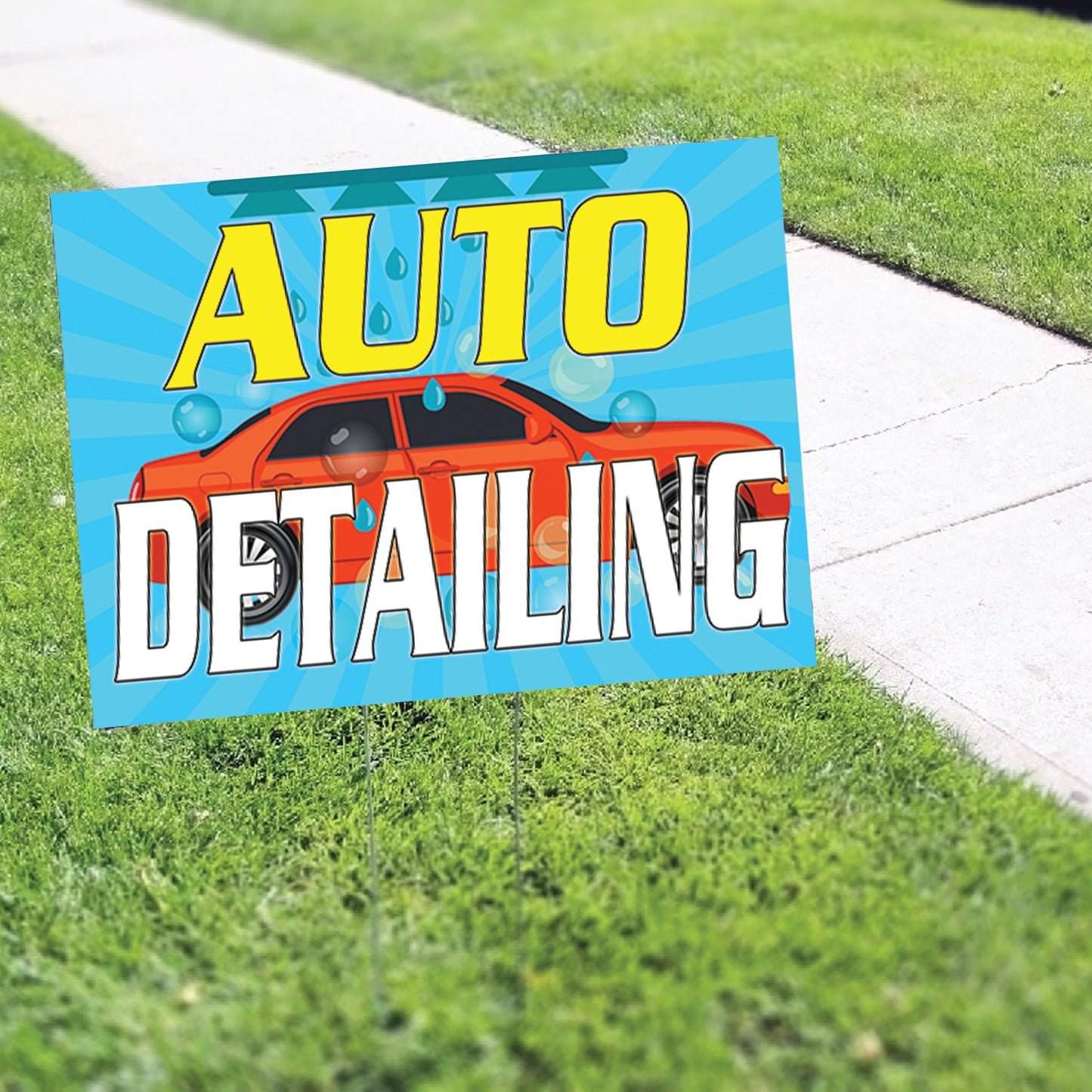 Auto Detailing Coroplast Yard Sign