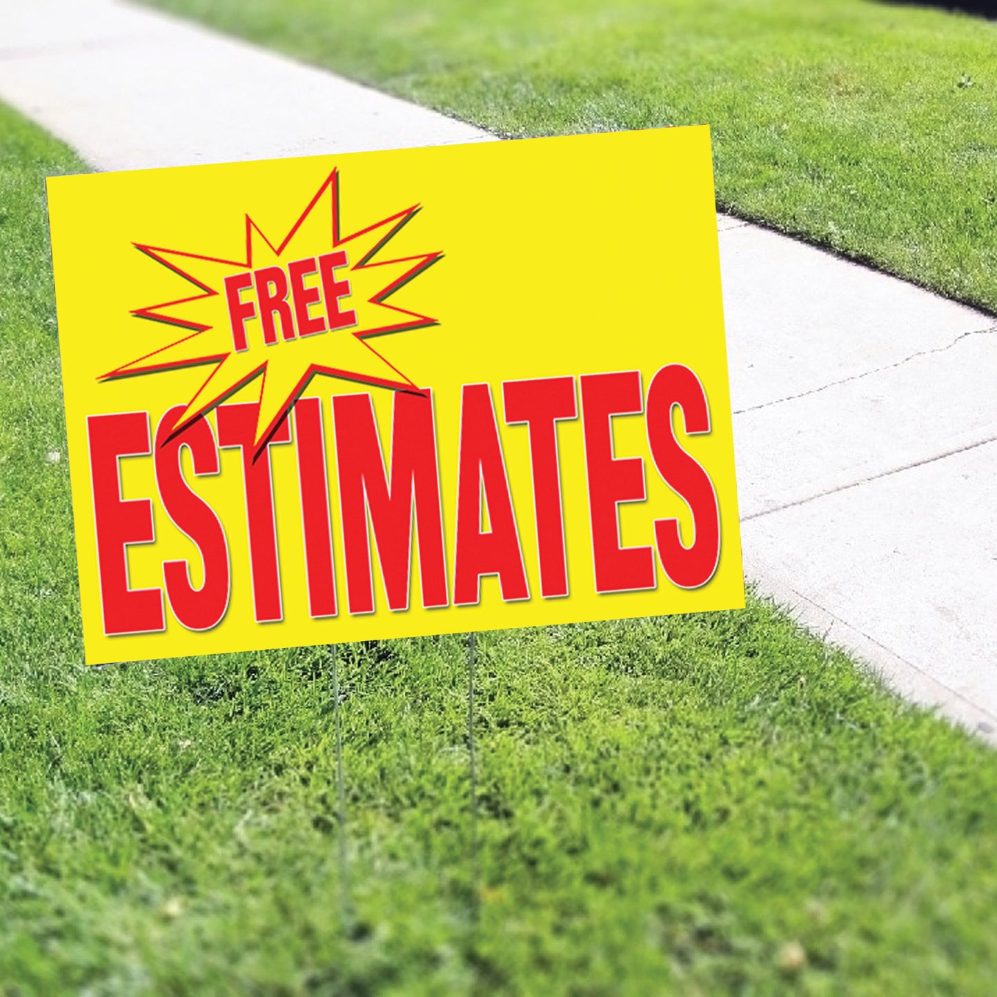 Free Estimates Coroplast Yard Sign