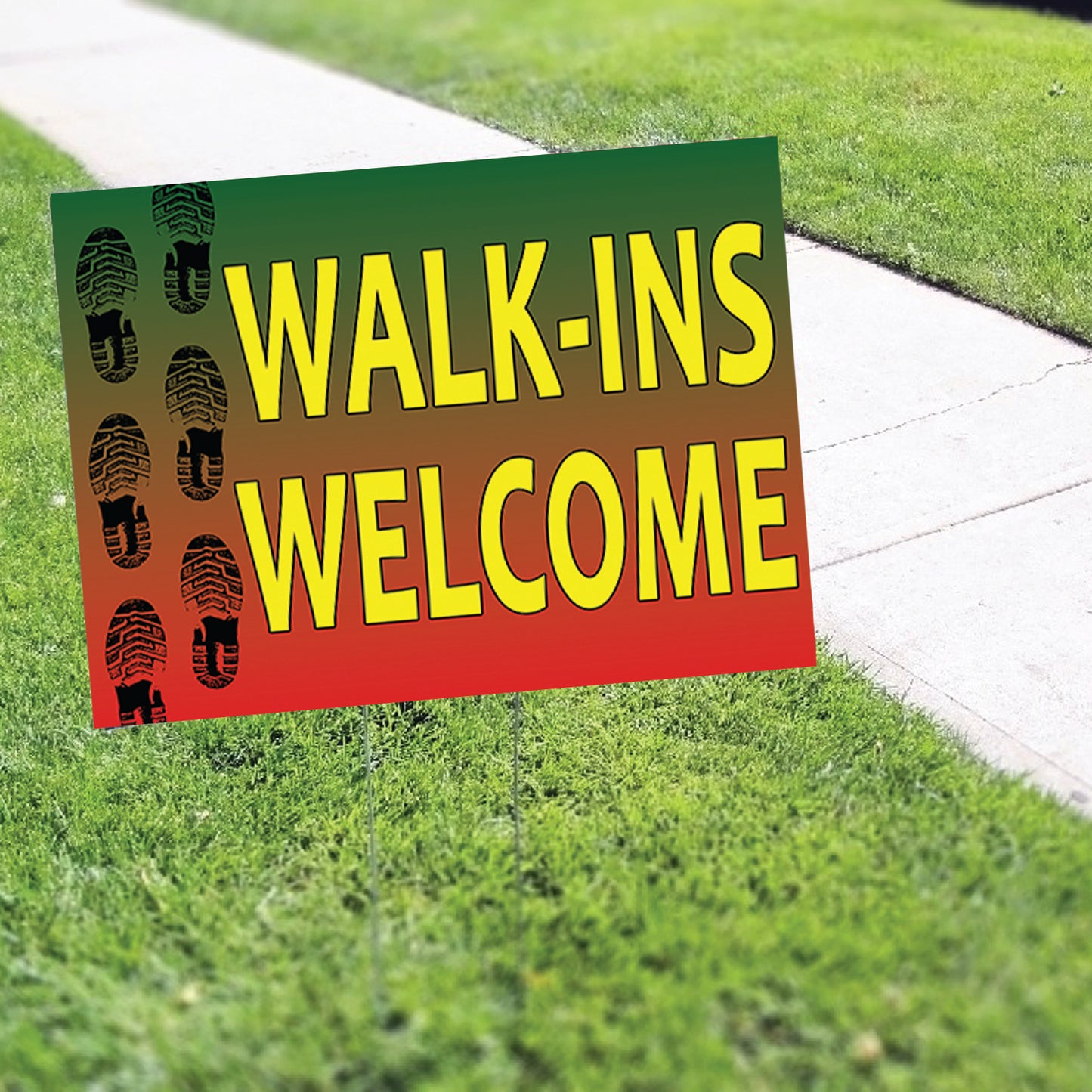 Walk-Ins Welcome Coroplast Yard Sign