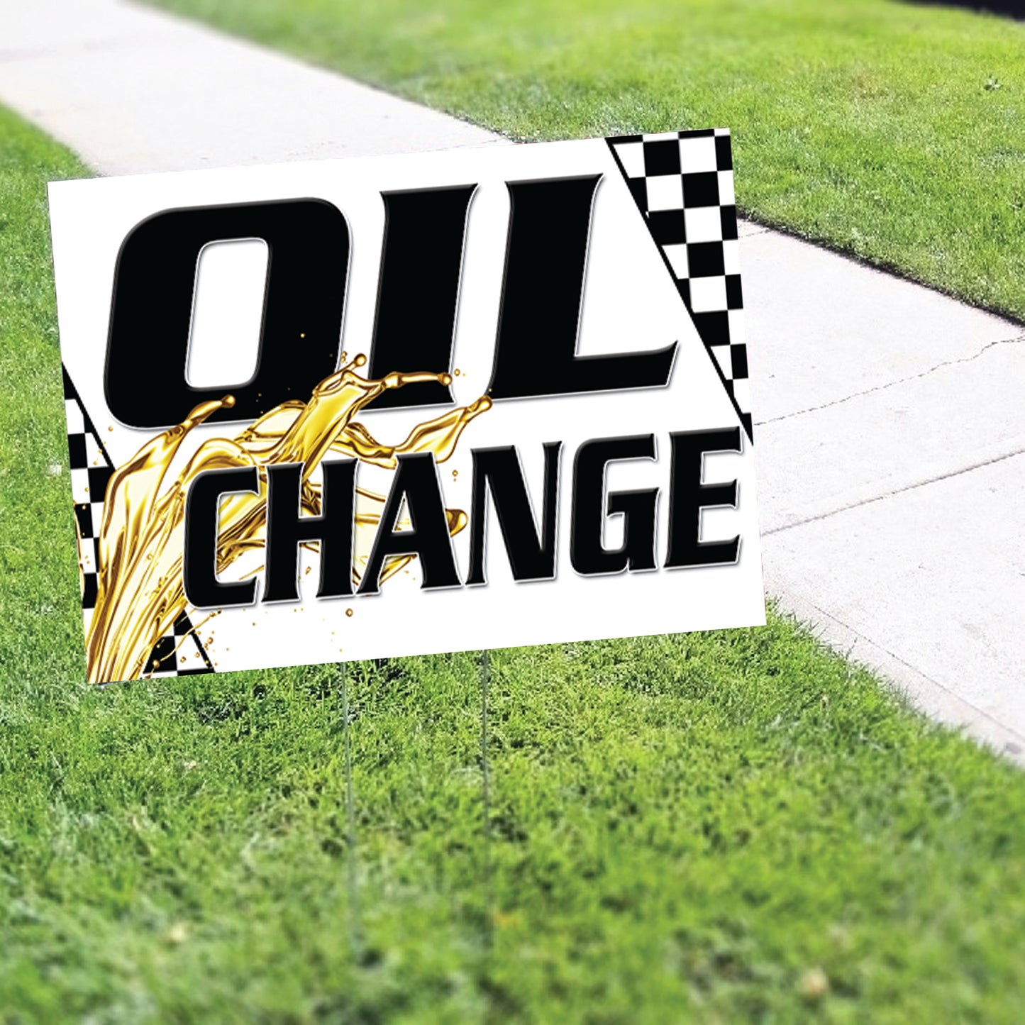 Oil Change Coroplast Yard Sign