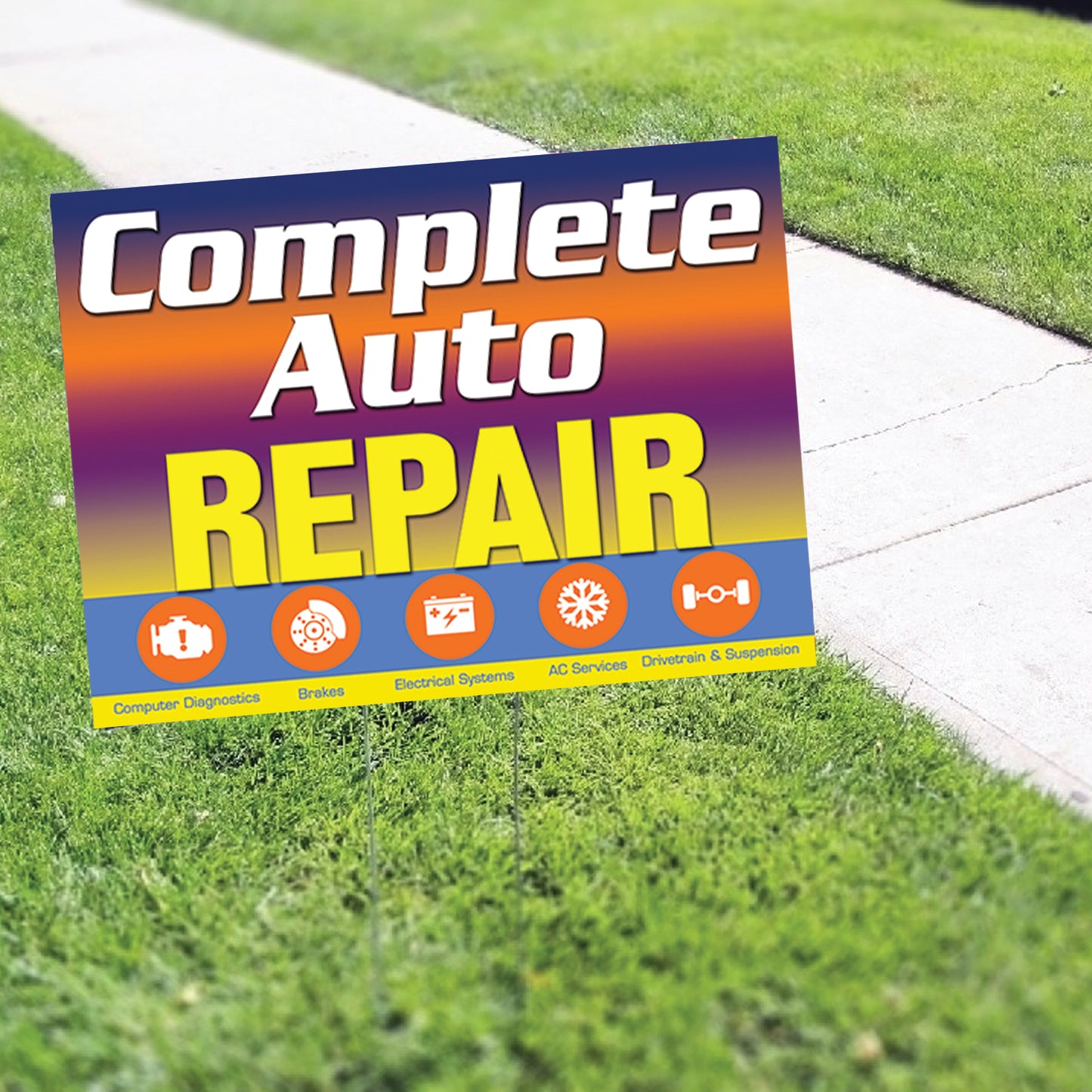 Complete Auto Repair Coroplast Yard Sign