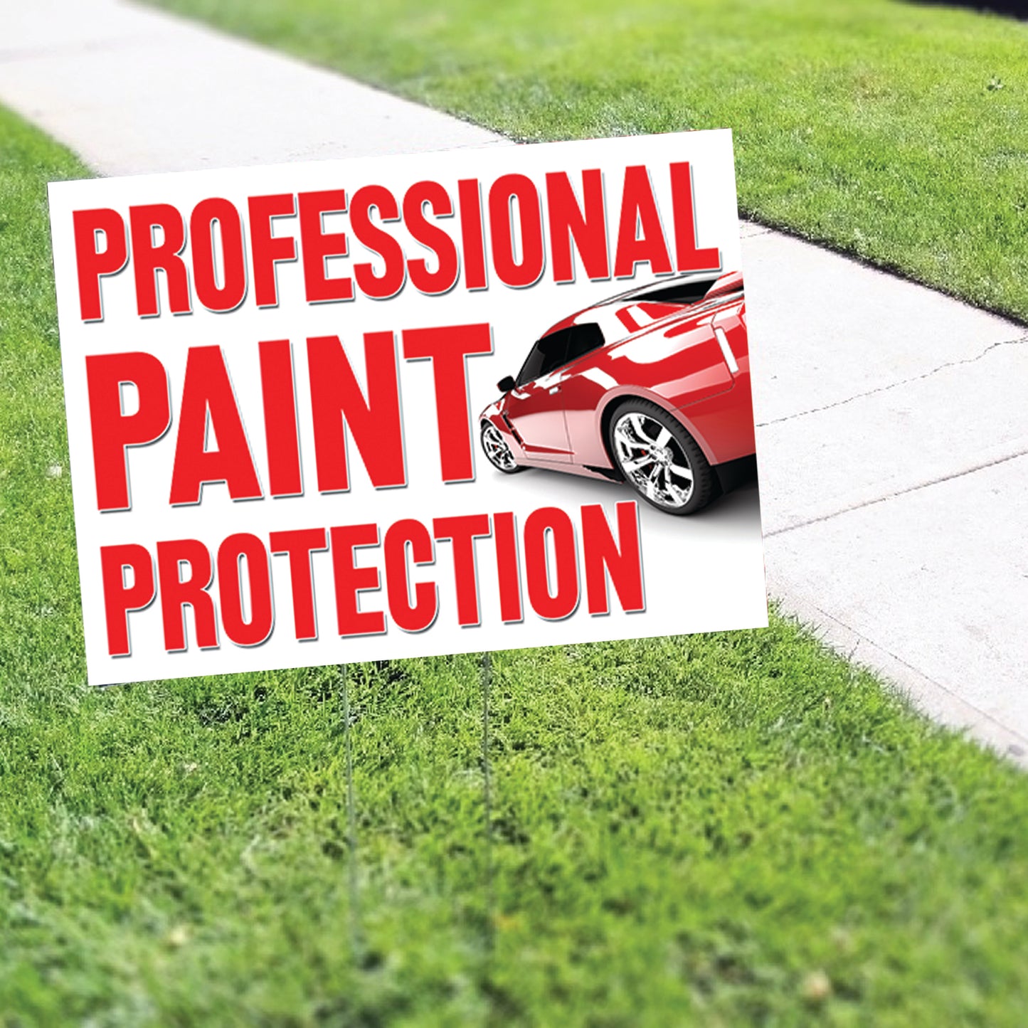 Professional Paint Protection Coroplast Yard Sign