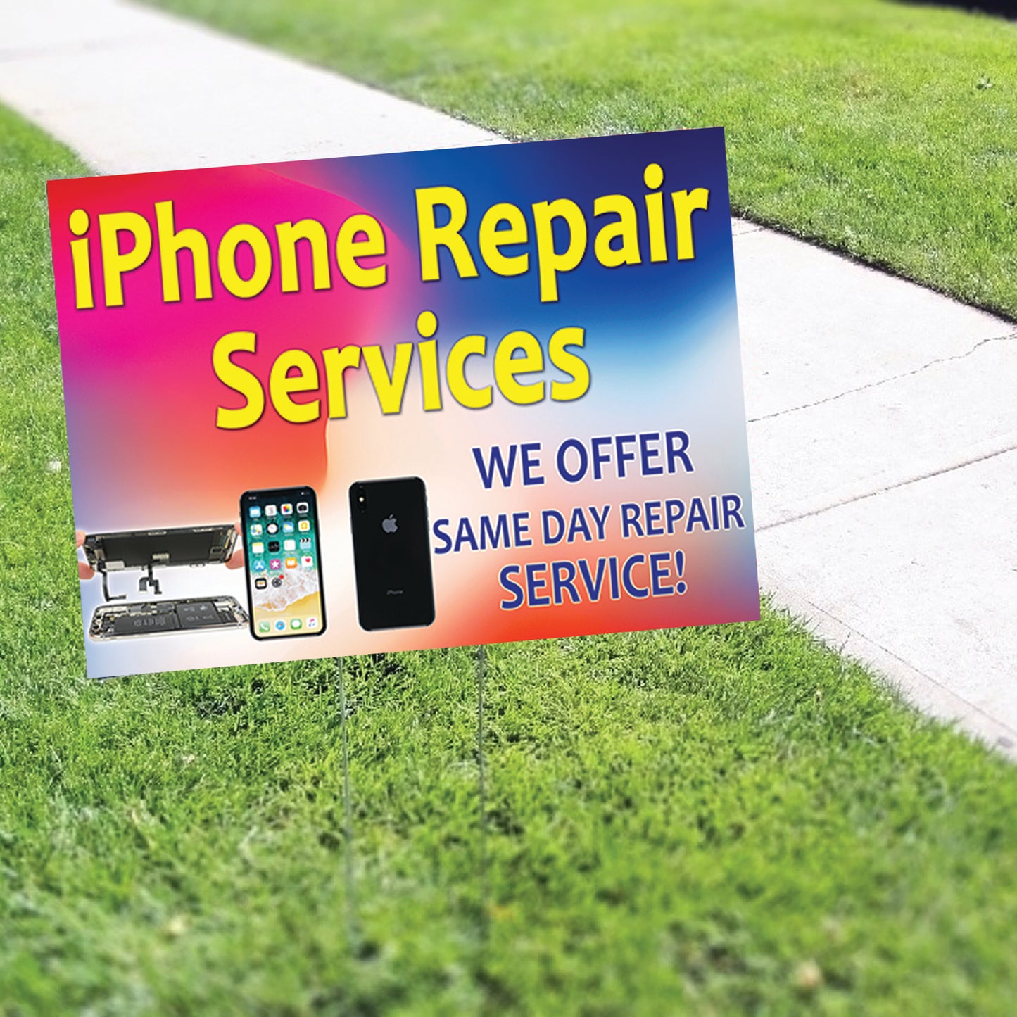 iPhone Repair Services Coroplast Yard Sign