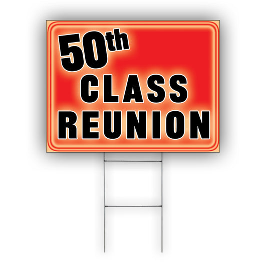 50th Class Reunion Coroplast Yard Sign