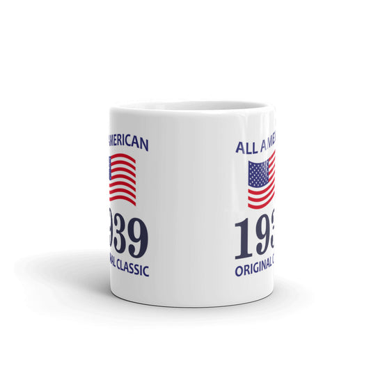 80th Birthday Gifts 1939 All American Original Classic Patriotic Coffee Mug/Cup
