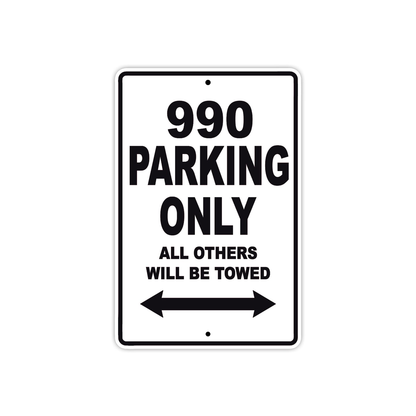 990 Motorcycle Parking Only All Others Will Be Towed Metal Sign
