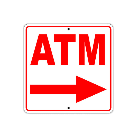 ATM Right Side ATM Directional sign