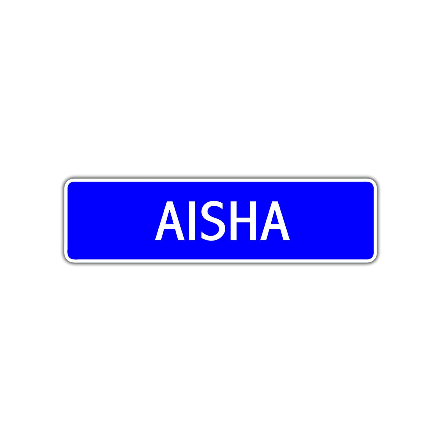 Aisha Street Metal Sign Plate