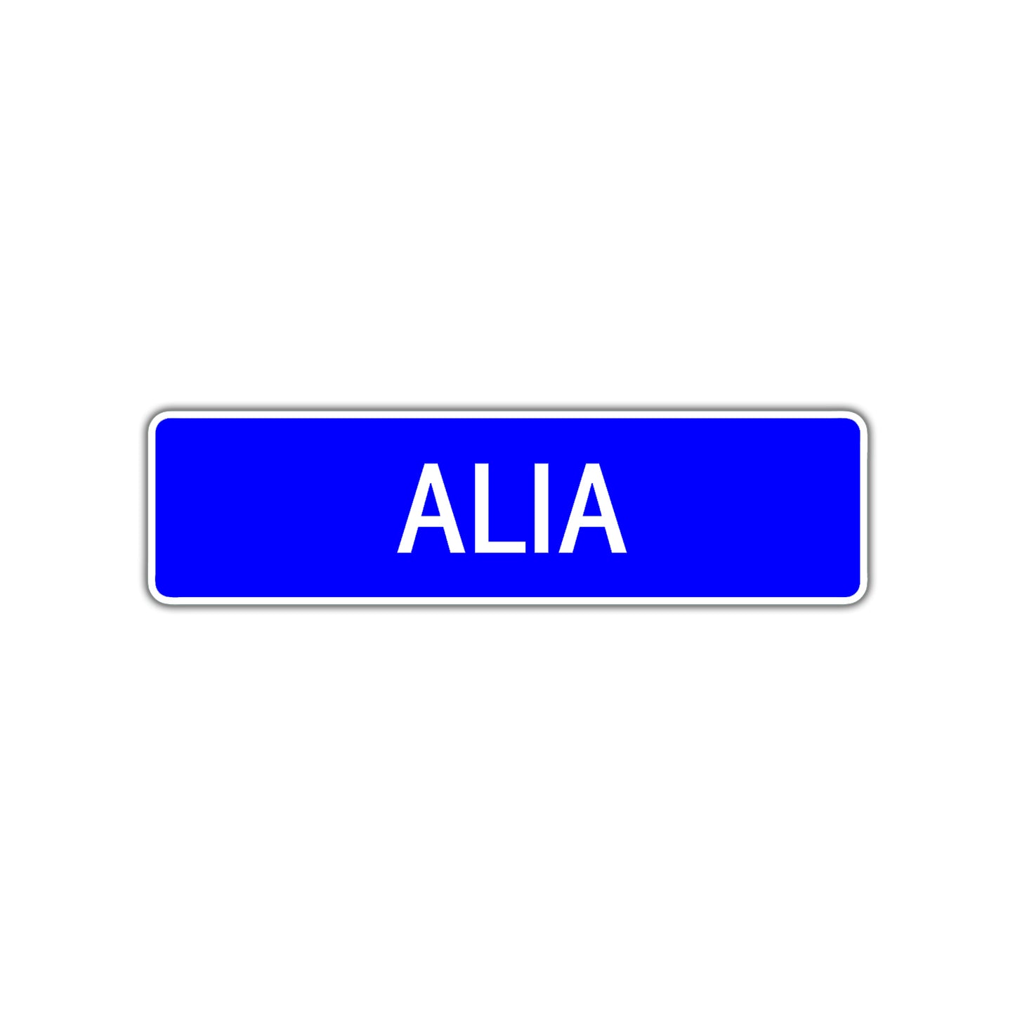 Alia Street Metal Sign Plate