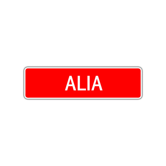 Alia Street Sign