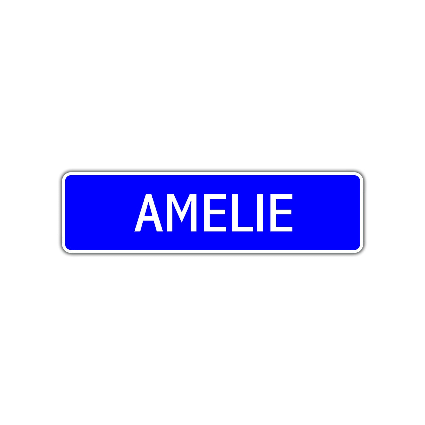 Amelie Street Metal Sign Plate