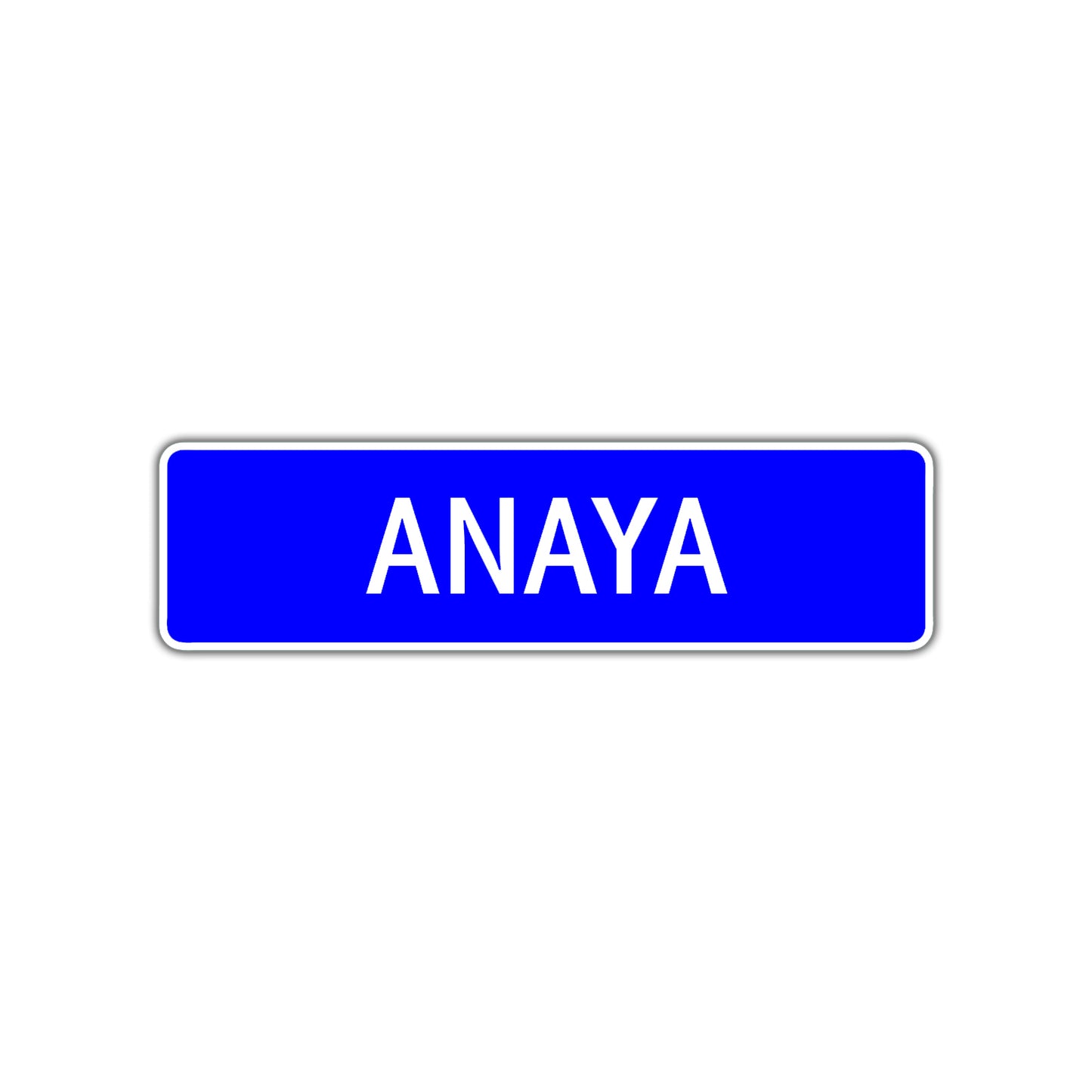 Anaya Street Metal Sign Plate