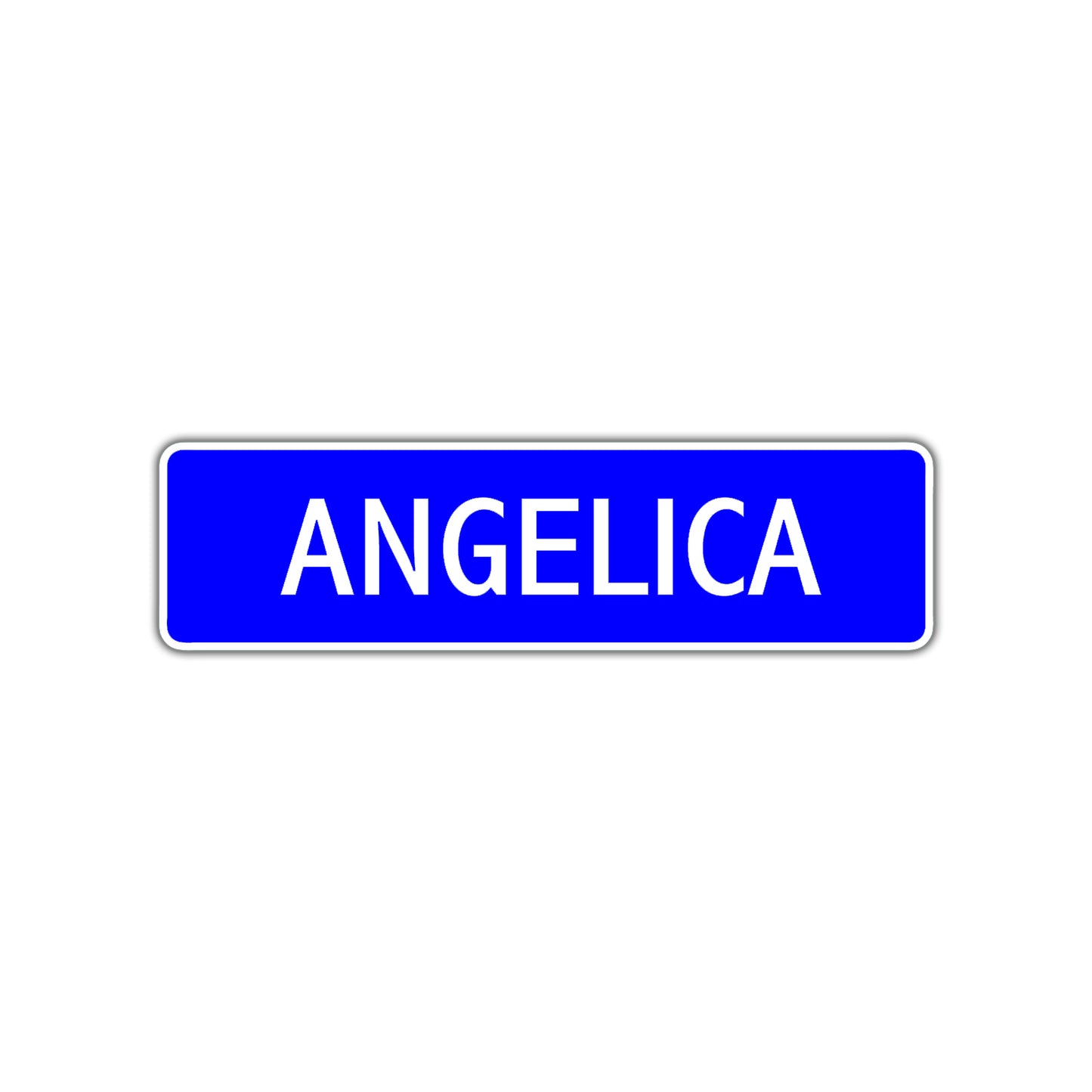 Angelica Street Metal Sign Plate