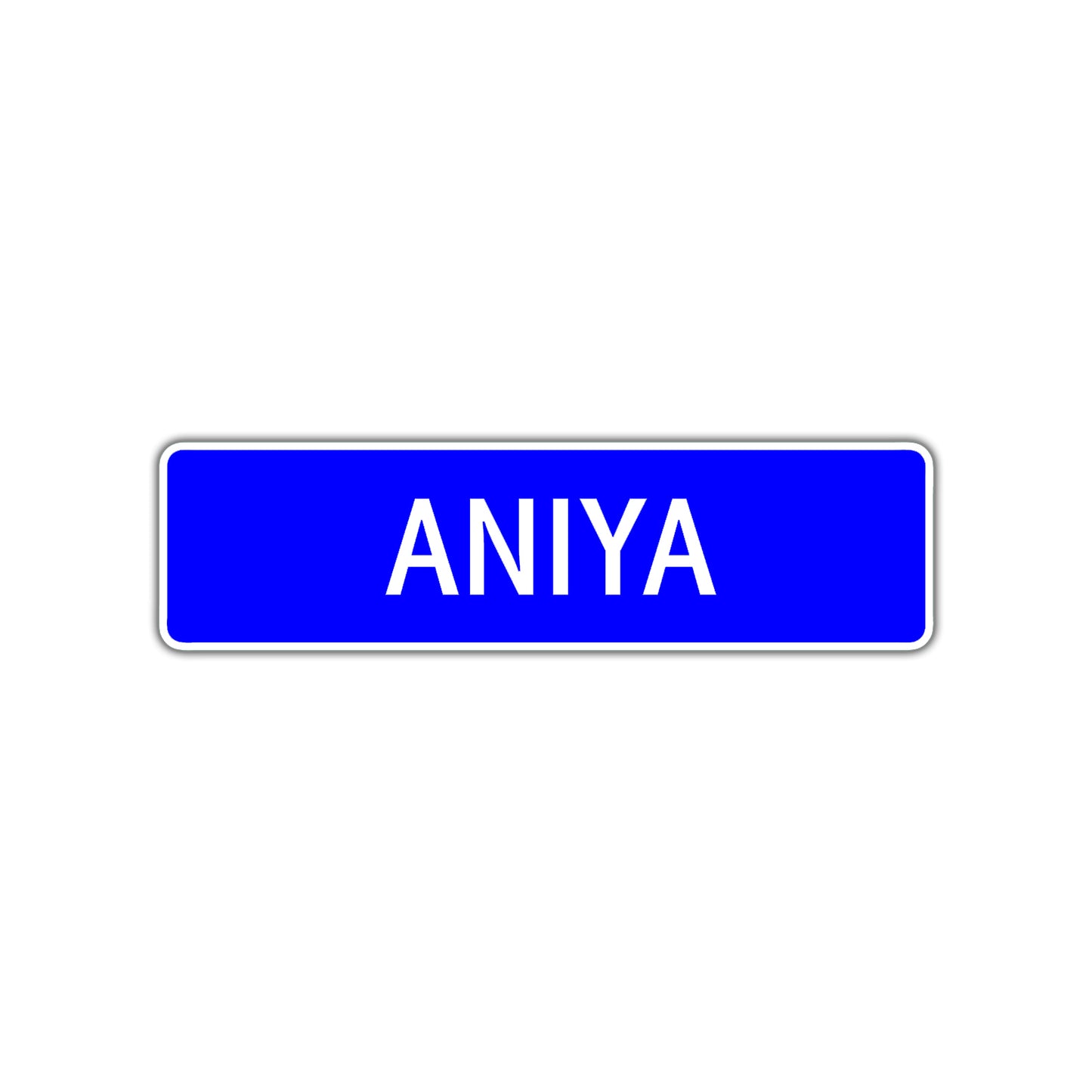 Aniya Street Metal Sign Plate