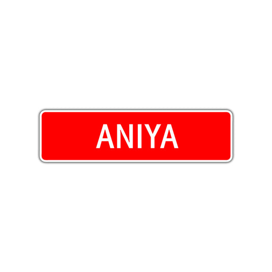 Aniya Street Sign