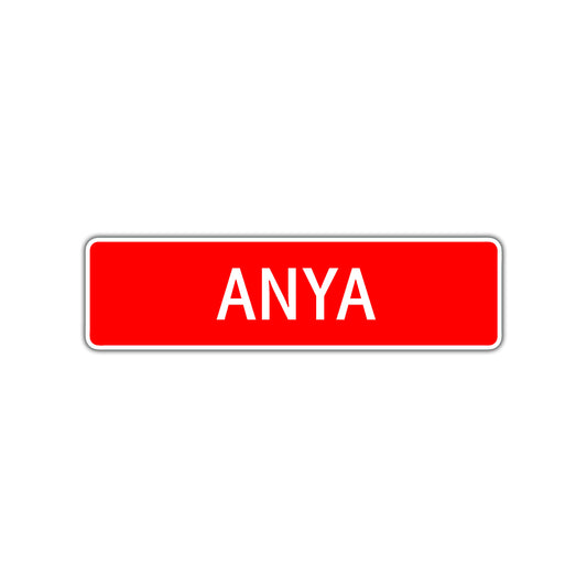 Anya Street Sign