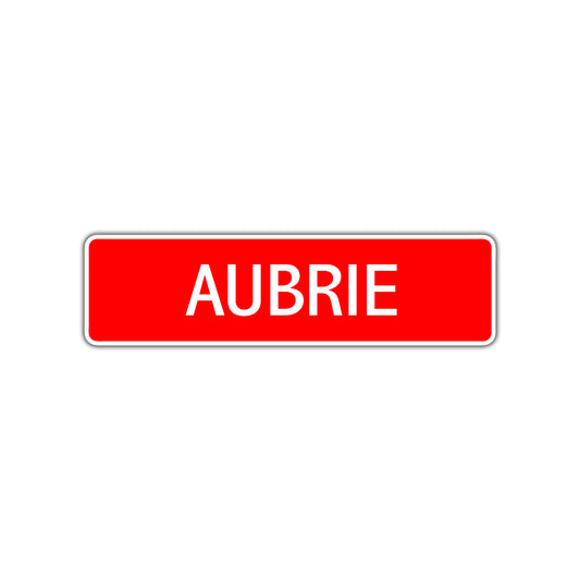Aubrie Street Sign