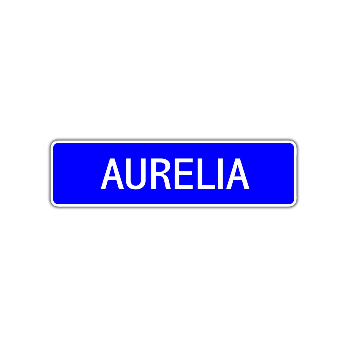Aurelia Street Metal Sign Plate