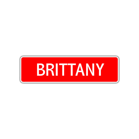 Brittany Street Sign